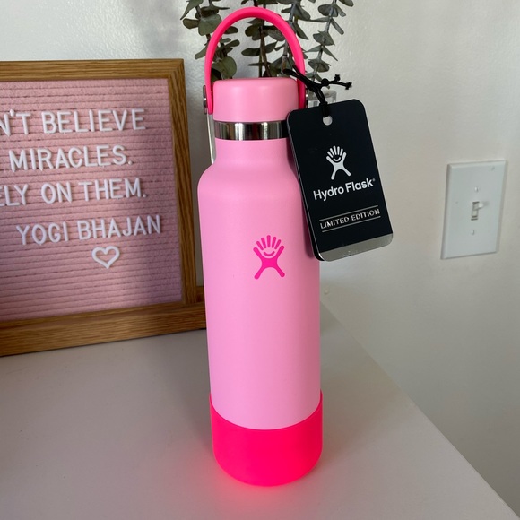 hydro flask neon pink